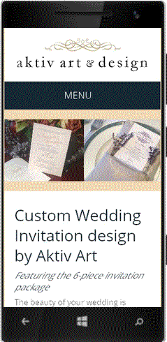 Aktiv Art Wedding Invitations and kits